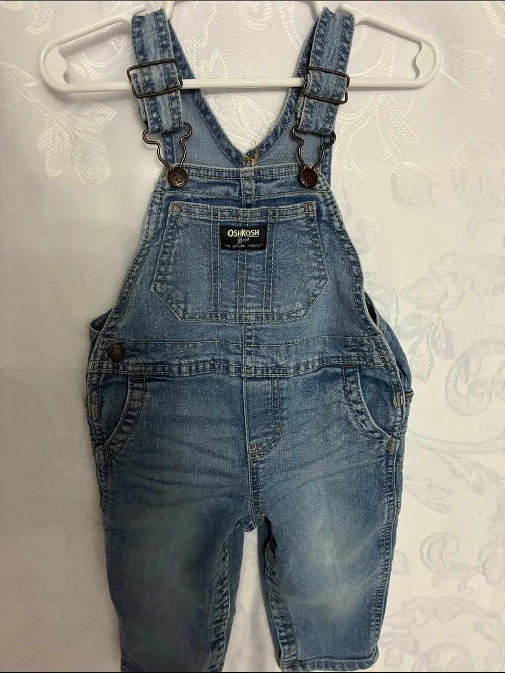OshKosh B'gosh Denim Overalls in Faded Blue